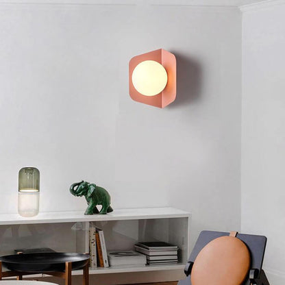 Glass Ball 1-Light Single Globe Sconce Lamp