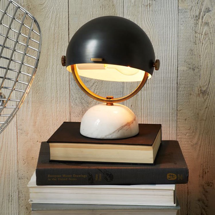 Modern Minimalist Marble 1-Light Table Lamp