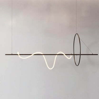 Modern Simplicity Alloy Shaped Arc LED Island Light Chandelier For Dining Room