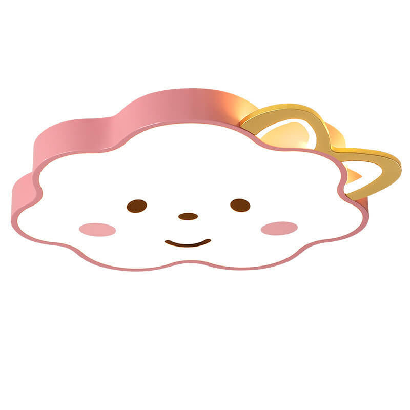 Cartoon Creative Clouds Cat Ears LED Flush Mount Ceiling Light