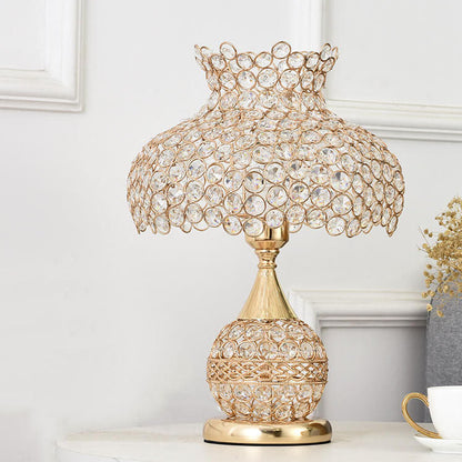 Nordic Luxury Crystal Cone Geometry 1-Light Table Lamp