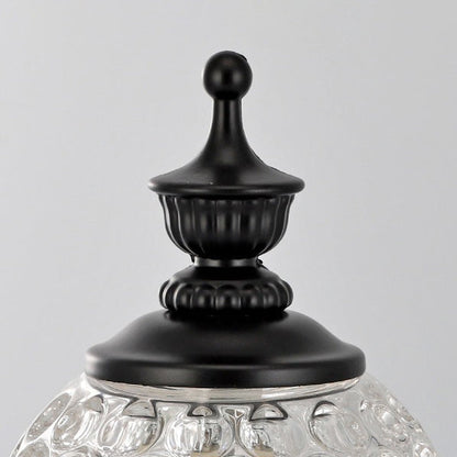 Contemporary Simplicity Round Glass Shade Base 1-Light Melting Wax Table Lamp For Bedroom