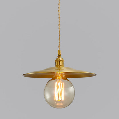 Contemporary Scandinavian Orb All Copper Glass 1-Light Pendant Light For Living Room