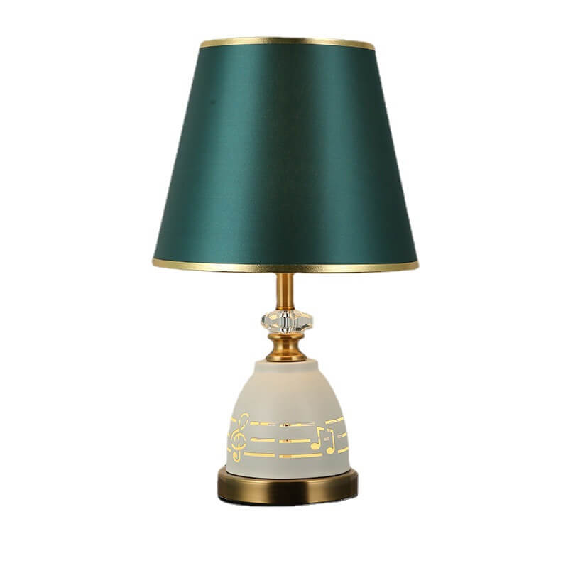 Modern Minimalist Solid Color Hardware Fabric 1-Light Table Lamp