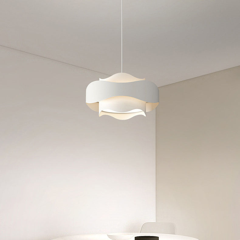 Nordic Creative Wave Strip Round Acrylic LED Island Light Chandelier