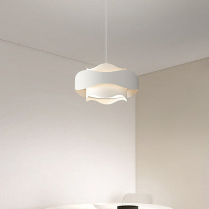 Nordic Creative Wave Strip Round Acrylic LED Island Light Chandelier