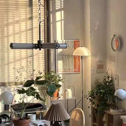 Industrial Stainless Steel Branch Design 4-Light LED Chandelier