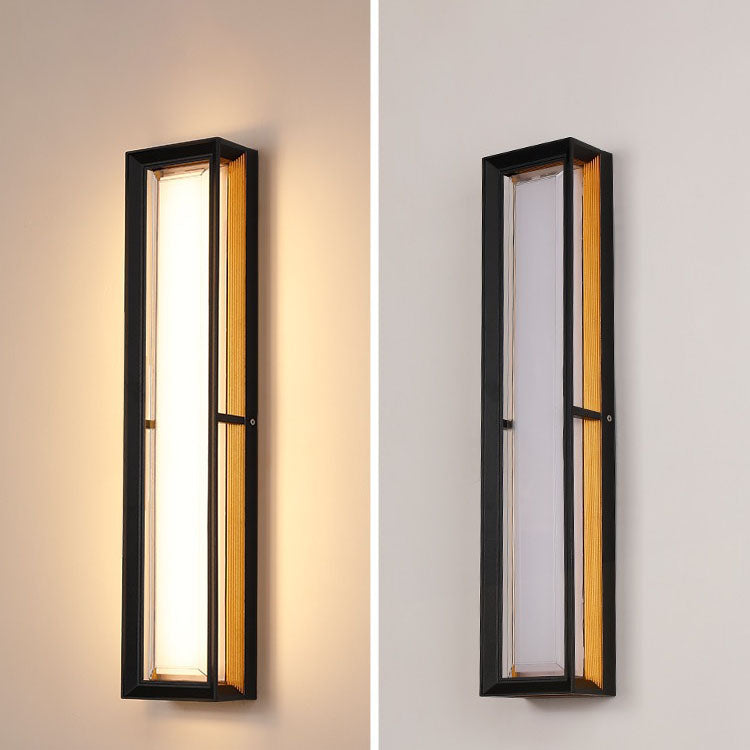 Contemporary Industrial Aluminum Cubic Acrylic Shade LED Waterproof Wall Sconce Lamp For Garden
