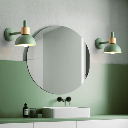 مصباح حائطي عصري كلاسيكي من خشب الماكارون بلون واحد مع مصباح واحد 