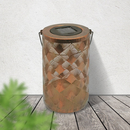Solar Retro Iron Cylinder Outdoor LED Decorative Light