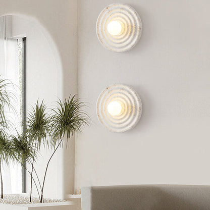 Modern Minimalist Resin Round 1-Light Wall Sconce Lamp