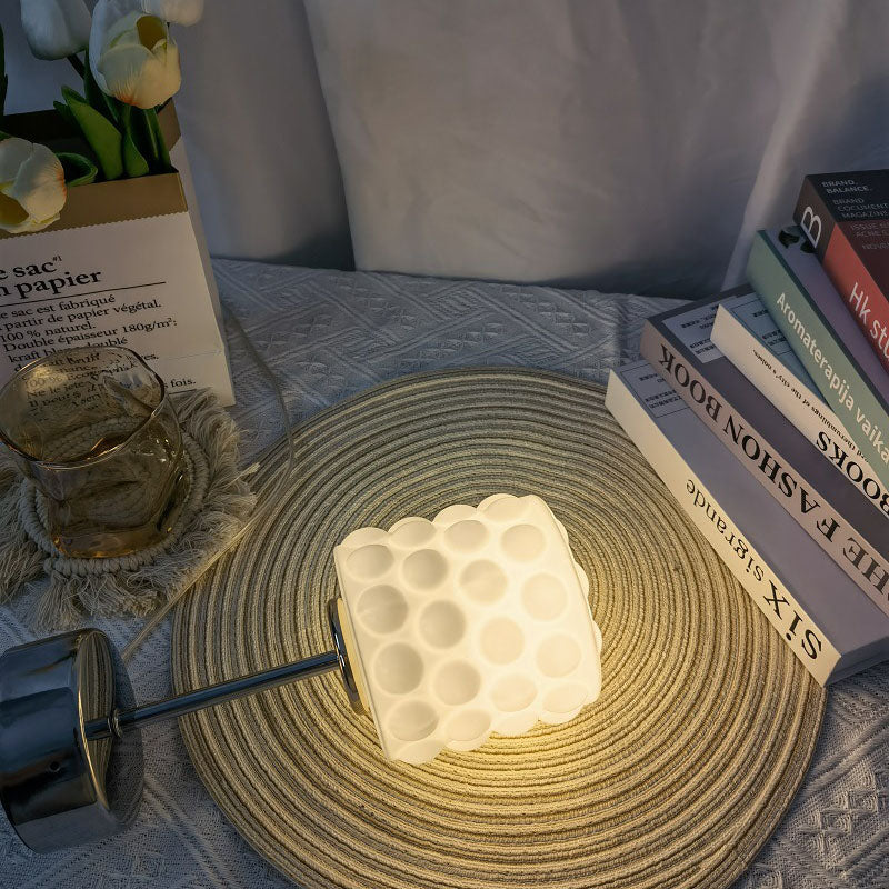 Nordic Minimalist Glass Metal LED Reading Table Lamp