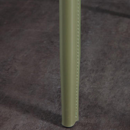 Modern Minimalist Square Artificial Leather Carbon Steel Frame Dining Chair Wing Back Armless For Dining Room