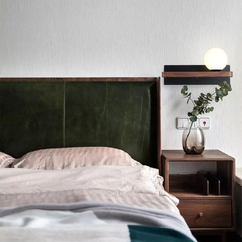 Modern Minimalist Wood Grain 1-light Wall Sconce Lamp