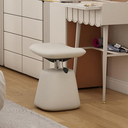 Contemporary Simplicity Rectangular Faux Leather Upholstered Height Adjustable Vanity Stool For Bedroom