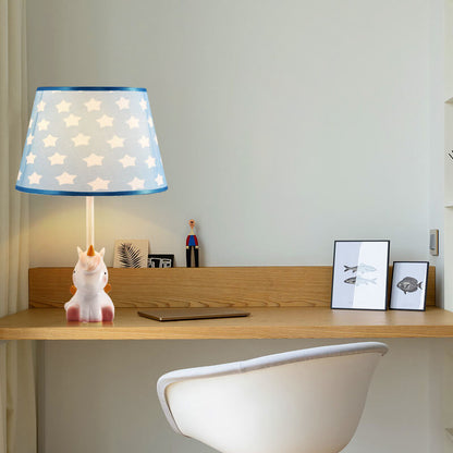 Nordic Fun Cartoon Pattern Resin Fabric Children 1-Light Table Lamp
