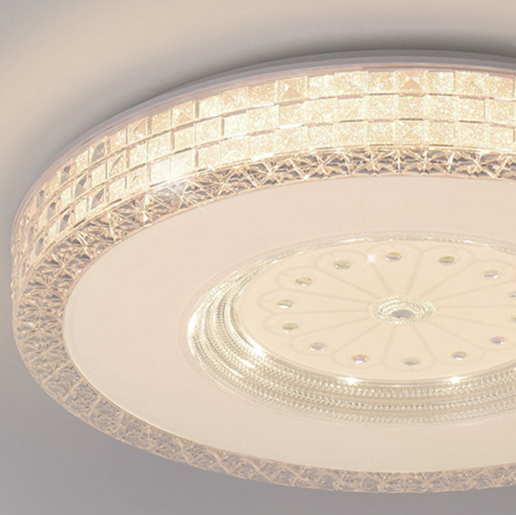 Light Luxury Round Acrylic Starlight LED Flush Mount Ceiling Light