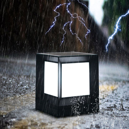 Modern Simple Solar Quadrupole Waterproof Outdoor Garden Column Post Head Light