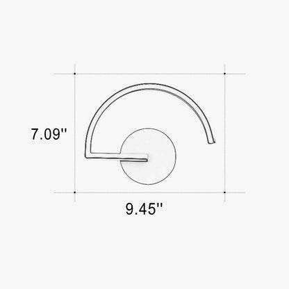 Modern Creative Half Round Iron LED Wall Sconce Lamp
