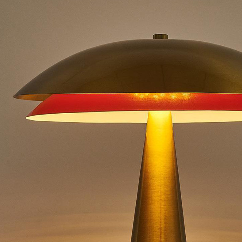 Contemporary Simplicity Iron Mushroom Shape 2-Light Table Lamp For Home Office