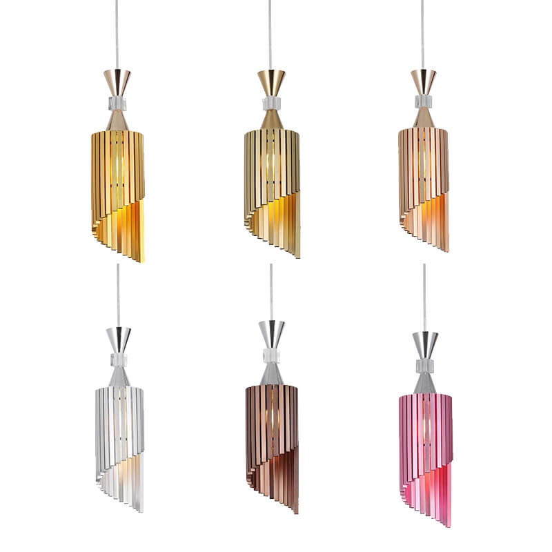 Nordic Light Luxury Minimalist Solid Color Aluminum 1-Light Pendant Light