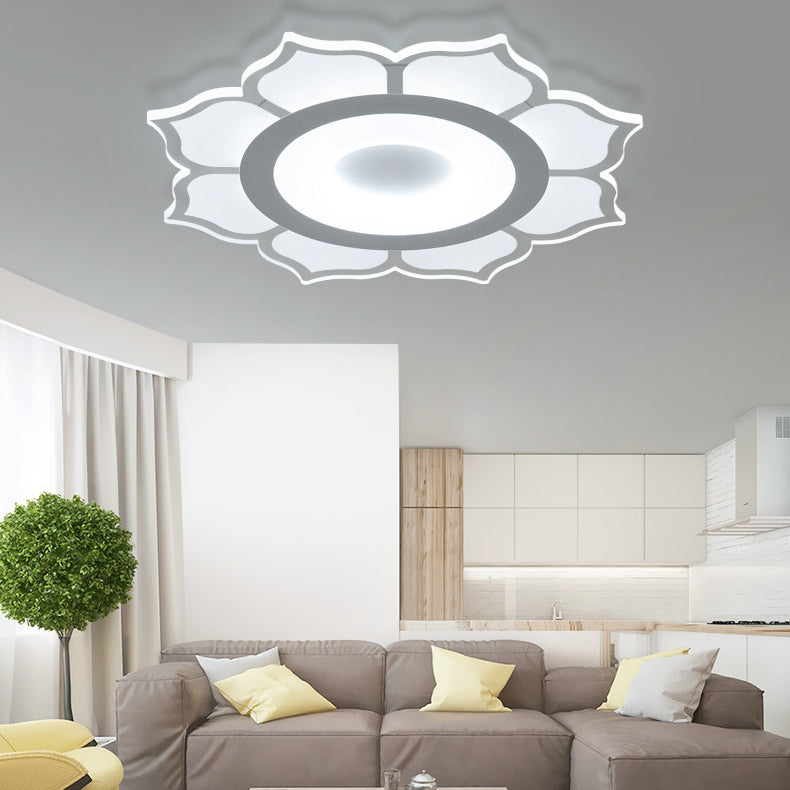 مصباح سقف LED دائري من الحديد الأكريليك بتصميم عصري بسيط لغرفة النوم