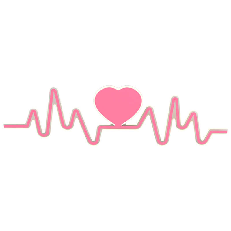 Modern Minimalist Pink Heart Curves LED Wall Sconce Lamp