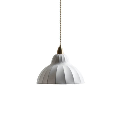 Japanese Minimalist Silk Dome 1-Light Pendant Light