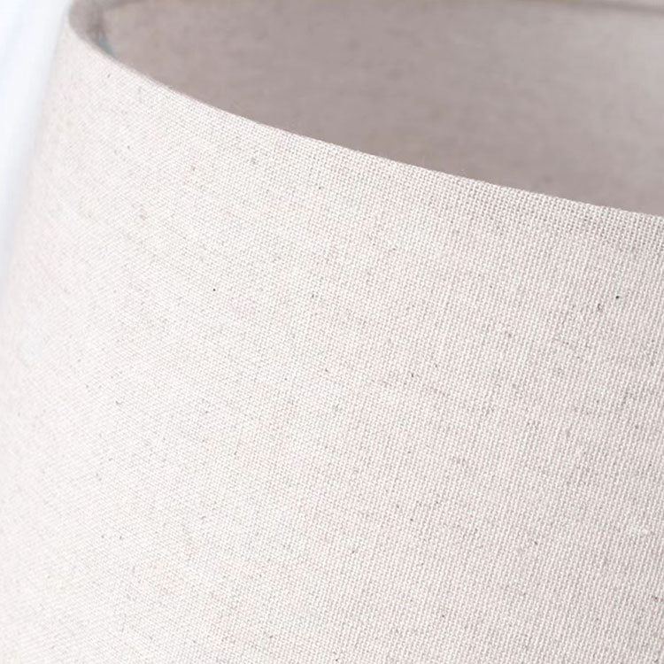 Traditional Japanese Striped Vase Base Ceramic Fabric 1-Light Table Lamp For Bedroom