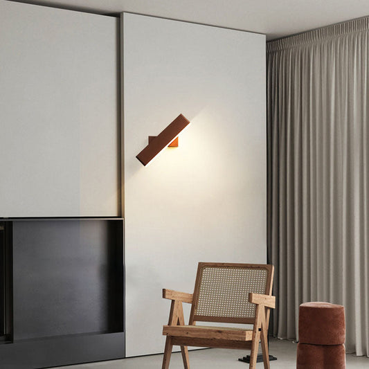 مصباح حائط LED مستطيل الشكل مصنوع من الألومنيوم والأكريليك بتصميم عصري وبسيط 