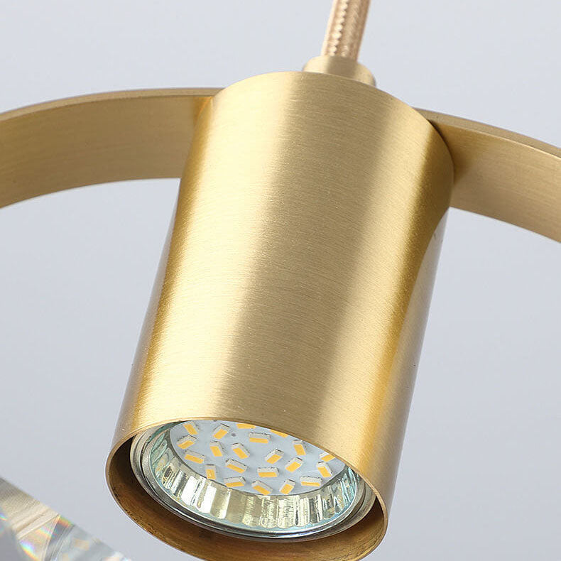 Modern Simplicity Crystal Square 1-Light Pendant Light For Bedroom