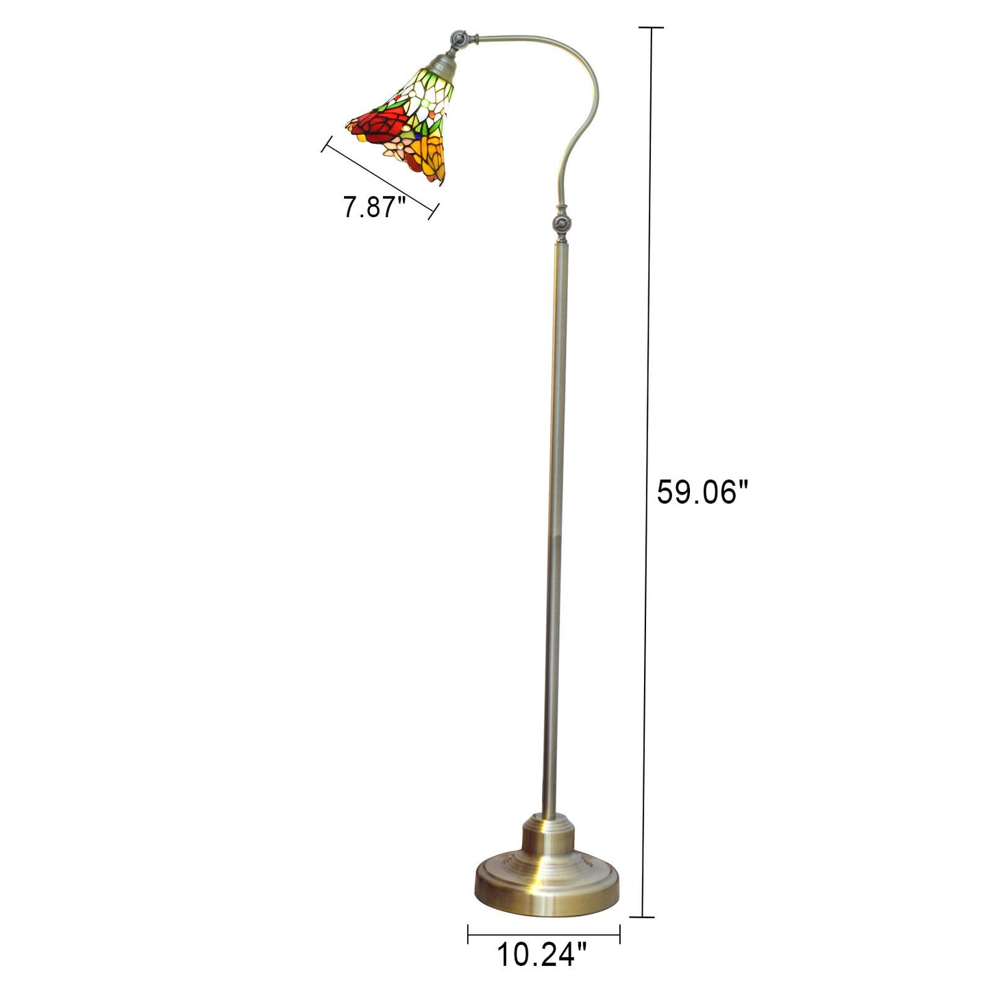 European Vintage Tiffany 1-Light Standing Floor Lamp