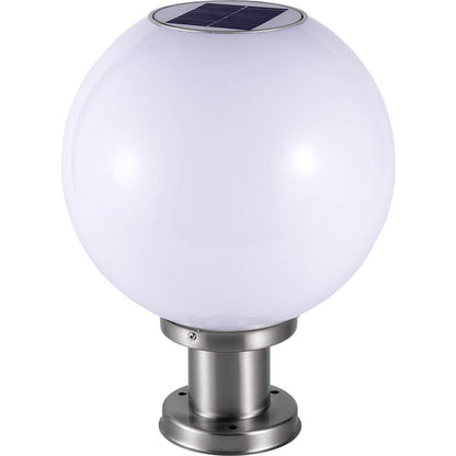 Solar LED Stainless Steel Acrylic Round Head Courtyard LED Path Lamp