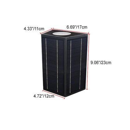 Contemporary Industrial Waterproof Solar Square Aluminum LED Outdoor Wall Sconce Lamp For Garden