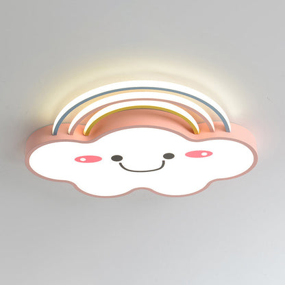 現代的でクリエイティブなレインボークラウドアクリルシェードLEDフラッシュマウントシーリングライト寝室用