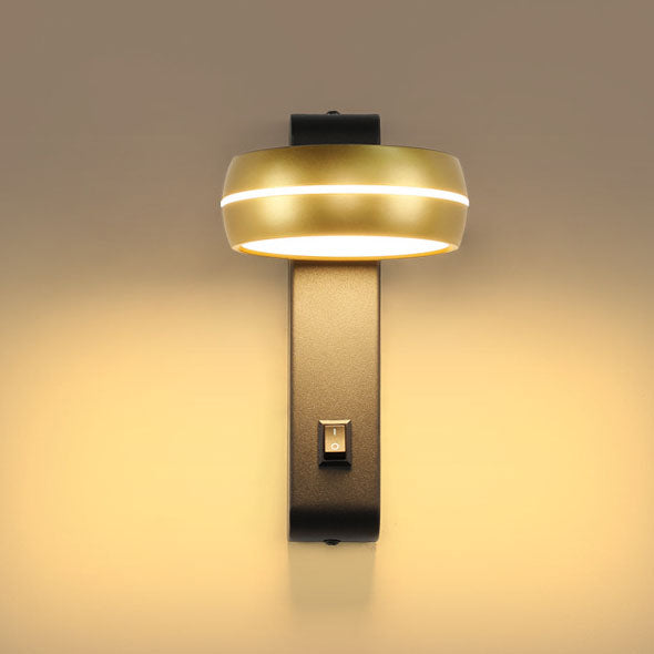 مصباح حائط LED مستطيل الشكل من الألومنيوم والحديد PS بتصميم عصري بسيط لغرفة النوم 