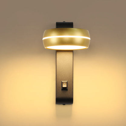 مصباح حائط LED مستطيل الشكل من الألومنيوم والحديد PS بتصميم عصري بسيط لغرفة النوم 