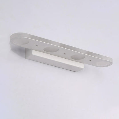 Modern Simple White Long Oval Acrylic Vanity Light 4/6 Light Wall Sconce Lamp