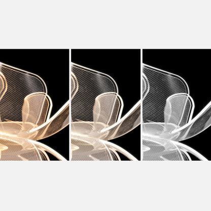 Modern Minimalist Round Flower Clear Metal Acrylic LED Island Light Chandelier For Dining Room