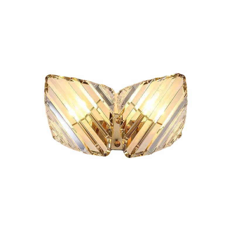 Modern Light Luxury Crystal Triangle Geometry 1/2/3 Light Wall Sconce Lamp