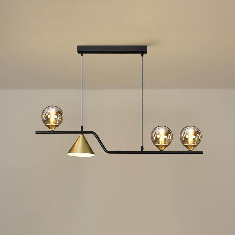 ثريا جزيرة فاخرة بتصميم كرة مستديرة من Nordic Creative Light، مزودة بـ 4/5/6 مصابيح 