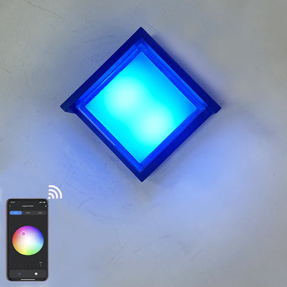 مصباح حائط LED ذكي خارجي معتم من الألومنيوم مع تطبيق 