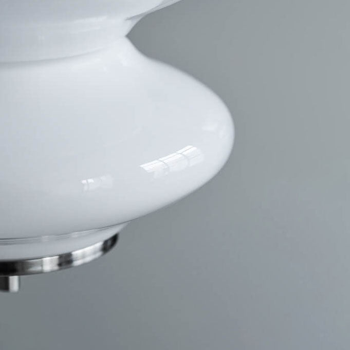 مصباح LED معاصر من الزجاج الأبيض الحليبي العتيق لغرفة النوم