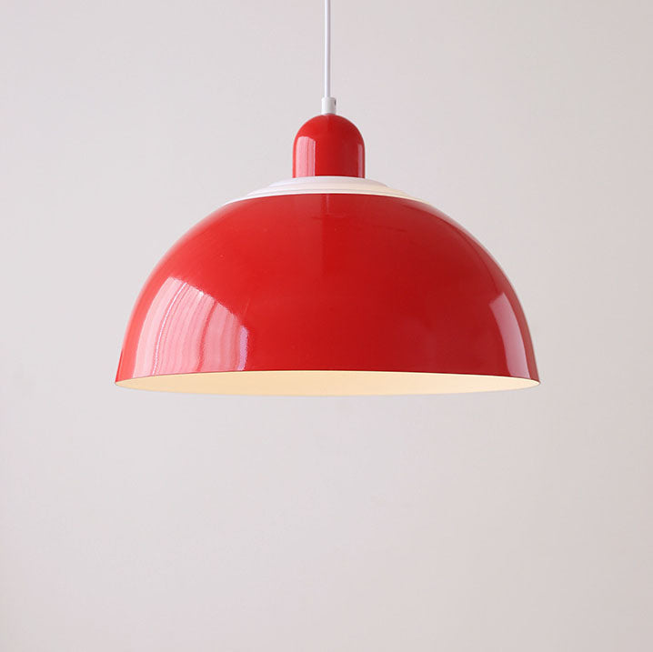 Contemporary Scandinavian Creative Geometric Dome Iron 1-Light Pendant Light For Dining Room