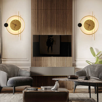 مصباح حائط LED بتصميم ساعة حديدية إبداعية حديثة من نورديك 