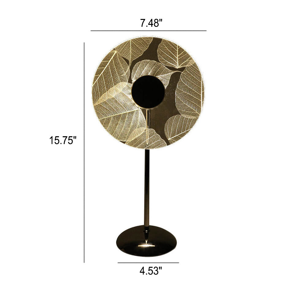 Modern Acrylic Creative Leaf Pattern Design LED Ambient Night Light Table Lamp
