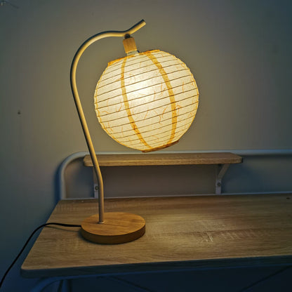 European Minimalist Pleated Solid Wood 1-Light Table Lamp