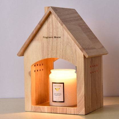 Japanese Creative House Design Log Wood 1- Light Melting Wax Table Lamp