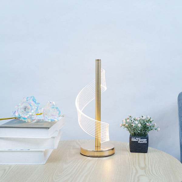 Modern Light Luxury Acrylic Curve LED Table Lamp