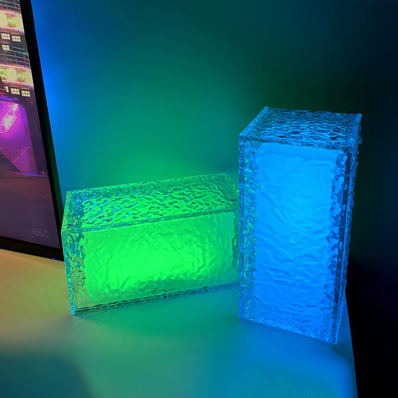 Creative Ice Cube Acrylic RGB LED Decorative Table Lamp